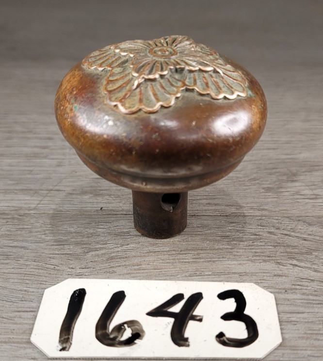 Antique Door Knob Cast Bronze 2.5" Diameter