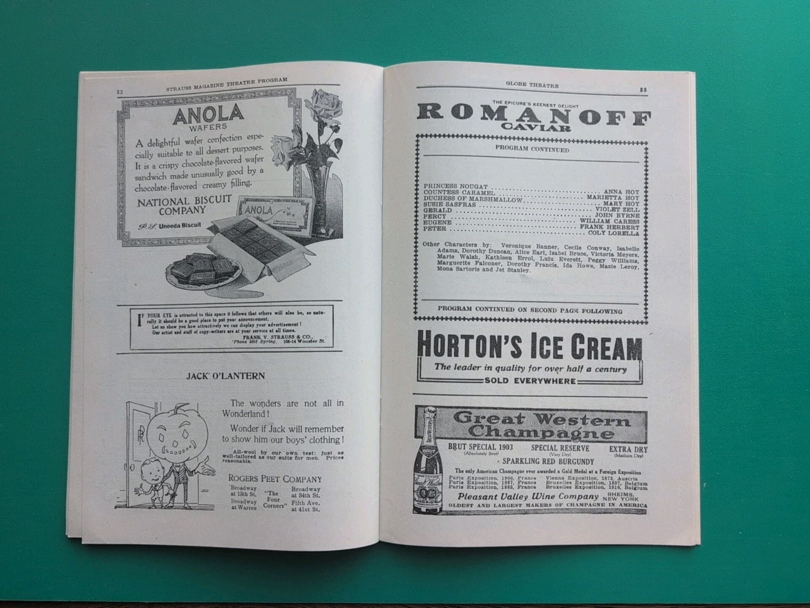 1918 Jack O'Lantern Playbill Program Fred Stone Globe Theatre Broadway New York