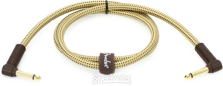 Fender Deluxe Series Tweed Patch Cable - Right Angle to Right Angle - 3 foot