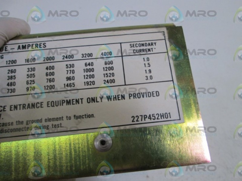 WESTINGHOUSE MODULE AMP TECTOR TRIP UNIT SOLID STATE 227P452H01 UNMP