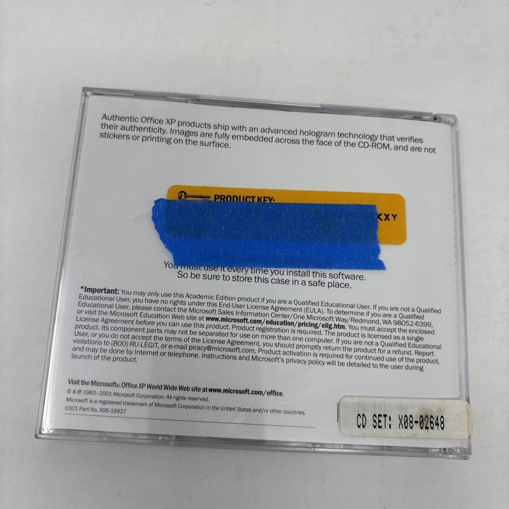 Microsoft Office XP Professional, Version 2002, 2 Discs Vintage Software