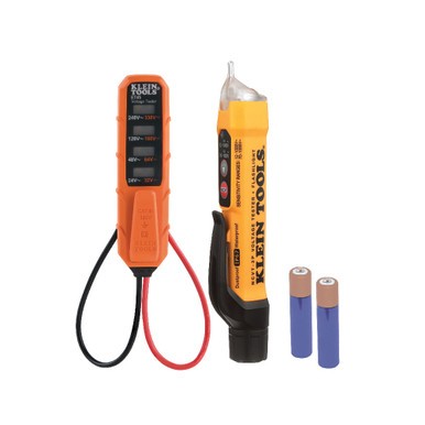Klein Tool NCVT3PKIT, Dual Range NCVT & AC/DC Voltage Tester Electrical Test Kit