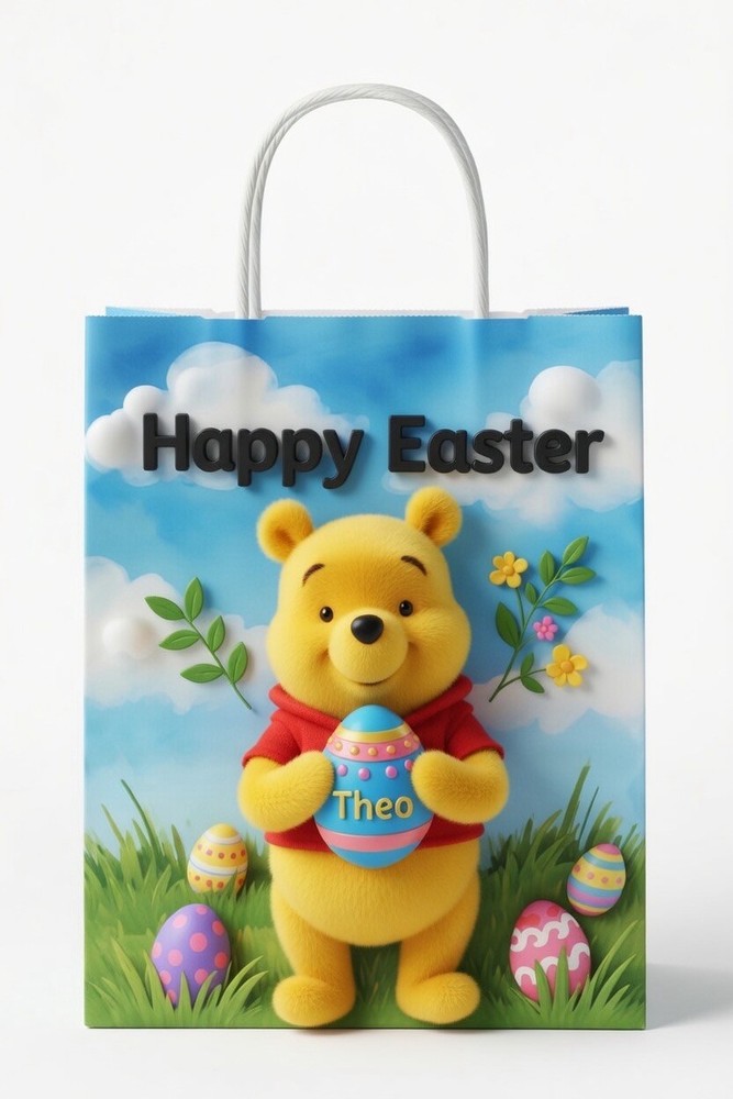 Custom  Pooh   Easter Bag  - Personalised  Easter Bag -