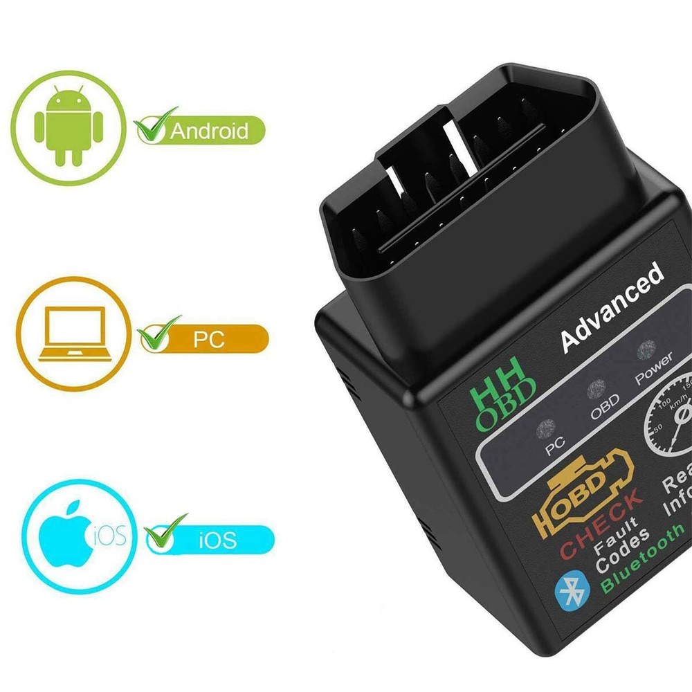 Bluetooth OBD2 OBDII car diagnostic code reader scanner tool for iOS, Android PC