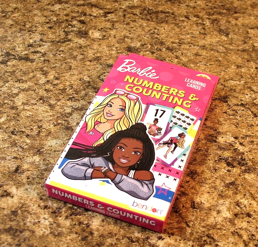 Barbie Numbers & Counting Flash Learning Cards NEW