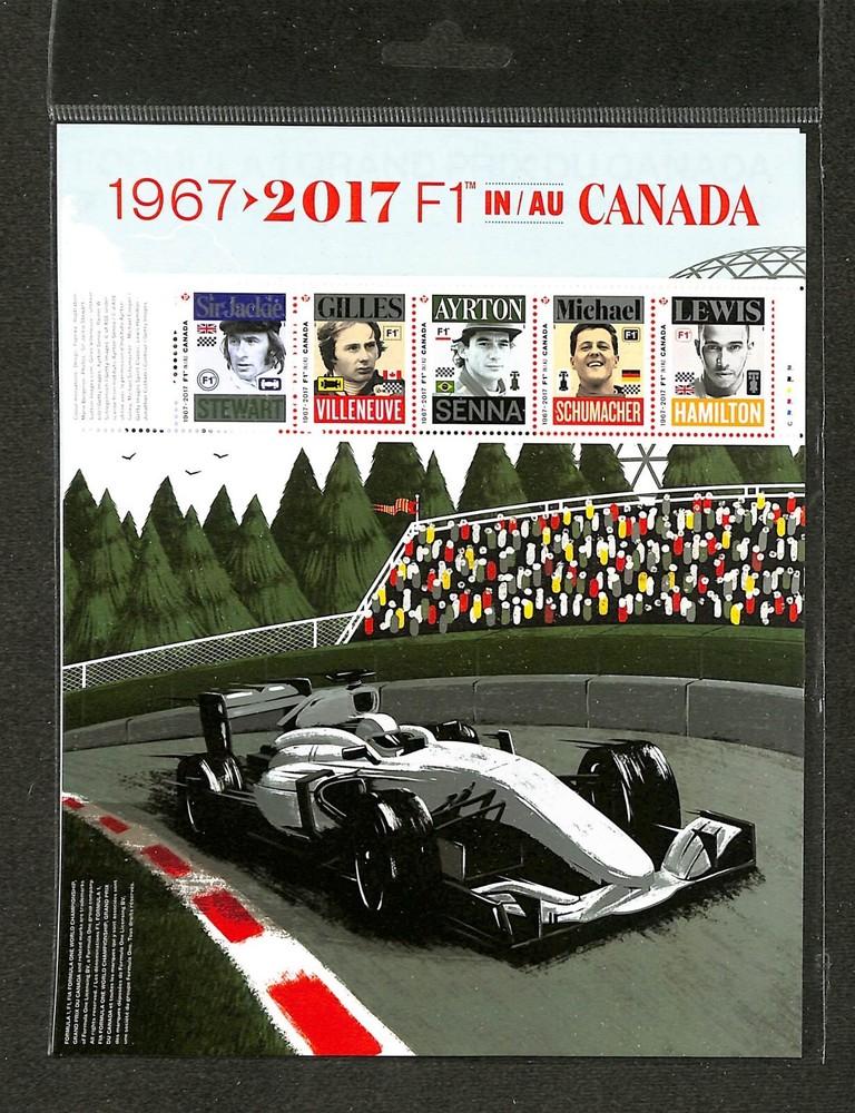 Canada - Scott 2992 - Formula 1 - Sheet in Post Office Sealed Pack - 2017