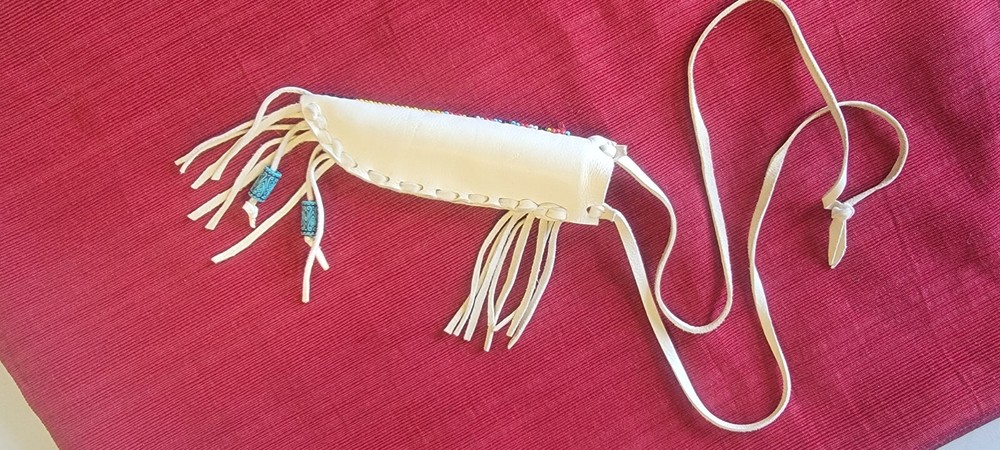 HANDMADE BEADED PATCH KNIFE SHEATH / HOLDER