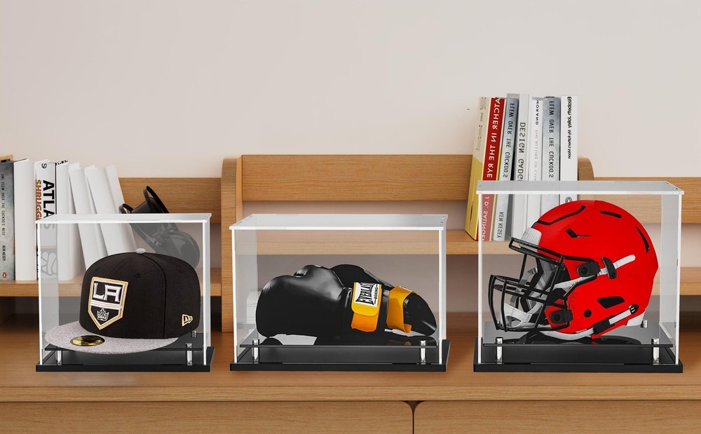 Acrylic Hat Display Case â€“ Fits Signed Baseball Cap Snapback Mini Helmet