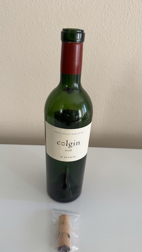 Empty Wine Bottle w Broken Cork Colgin 2016