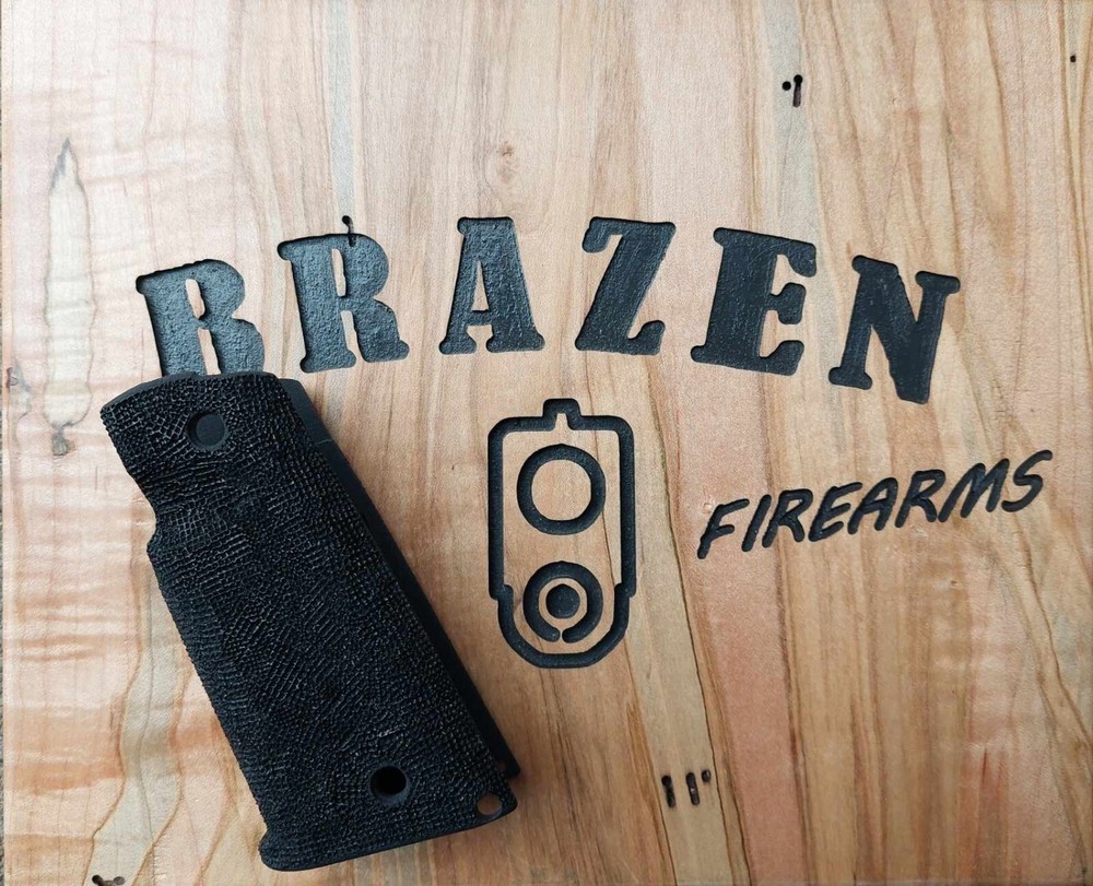 Stippled 1911 SSI DSP BITE Grips - Burlap Stipple Pattern