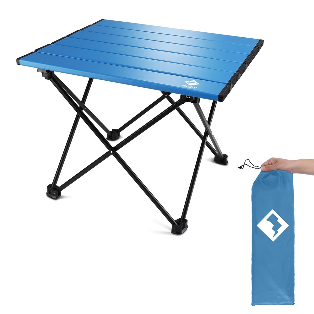Portable Camping Side Table Ultralight Aluminum Folding Beach Table with Carr...