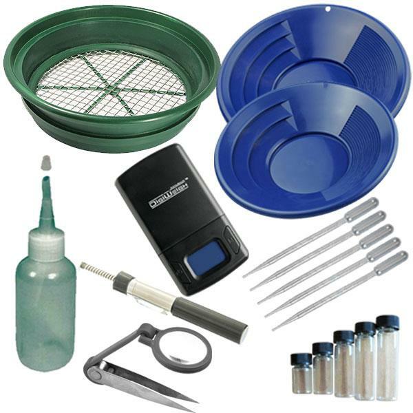 17pc Blue 1/2"  Large Gold Classifier Screen & Gold Pan Panning Kit