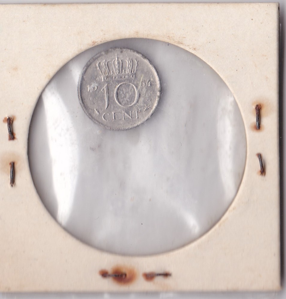 1954 Netherlands 10 Cents