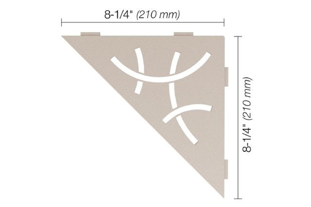 Schluter SHELF-E - Triangular Curve Design - Cream - SES1D6TSC