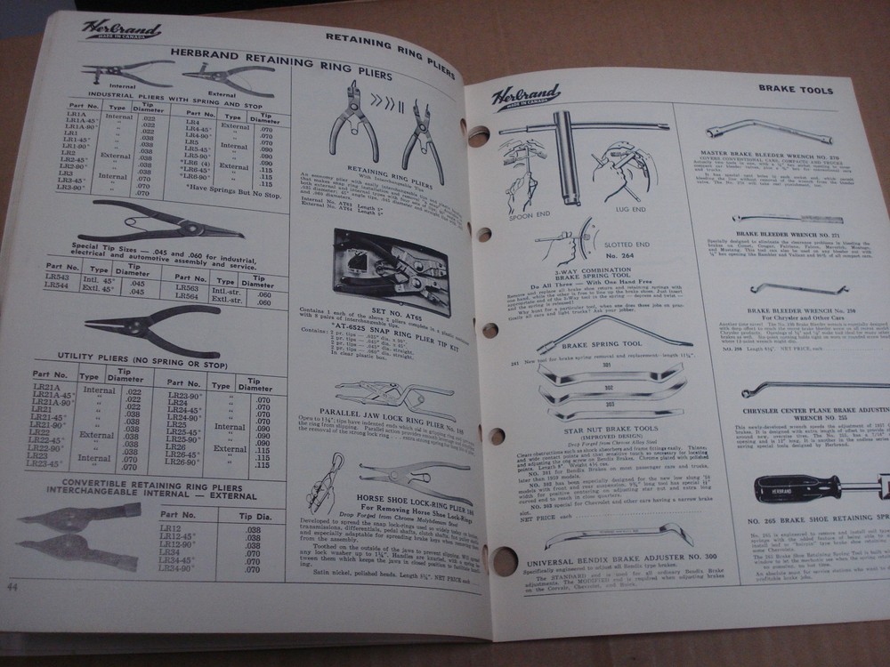 1969 Herbrand Tools Catalog Number 66