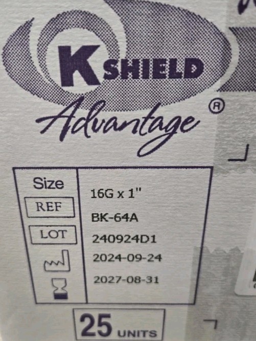 3 SEALED K-Shield Advantage Blood Draw Kit 600 ML with Collection Bag #BK-64A
