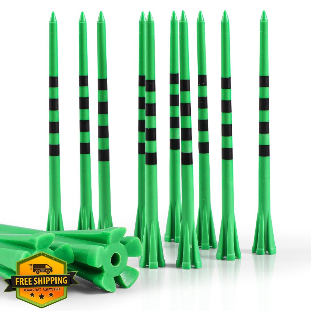 Amy Sport Golf Tees Extra Long 4" 5" 30 Pack Plastic 5 Prong Unbreakable