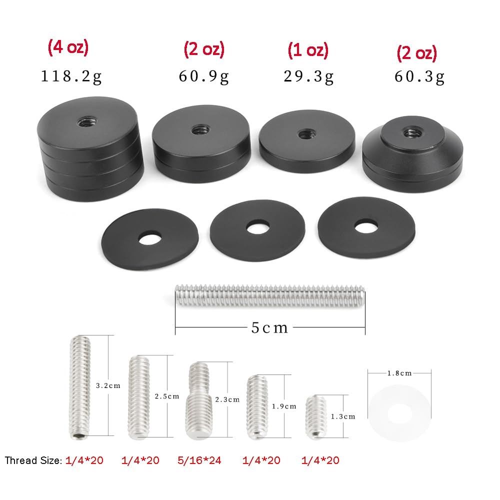 Archery Bow Stabilizer Weight Kit Detachable Bow Stabilizer Weights Kit Unive...