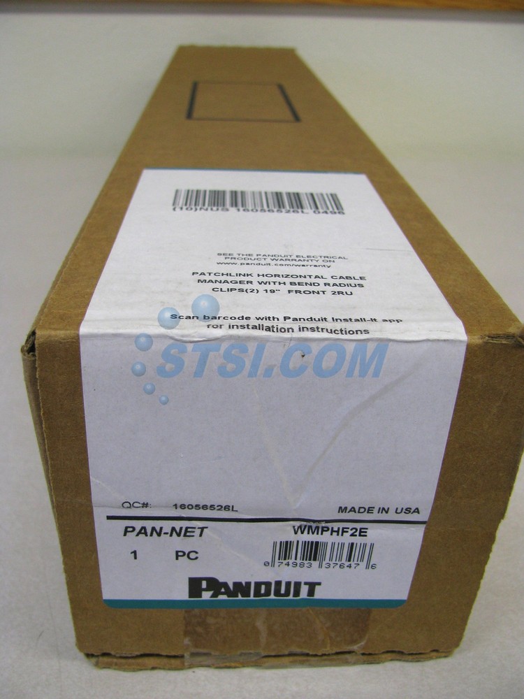 Panduit WMPHF2E 2U PatchLink Horizontal Cable Manager w/Cover, FRONT ONLY ~STSI