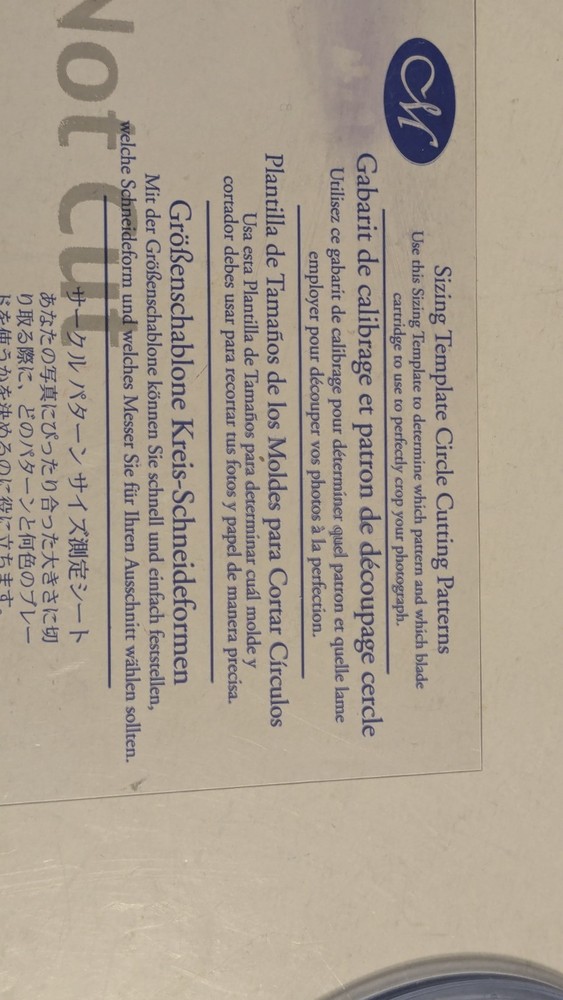 Creative Memories (aka:CM) Cutting System Oval Pattern Template Set Scrapbooking