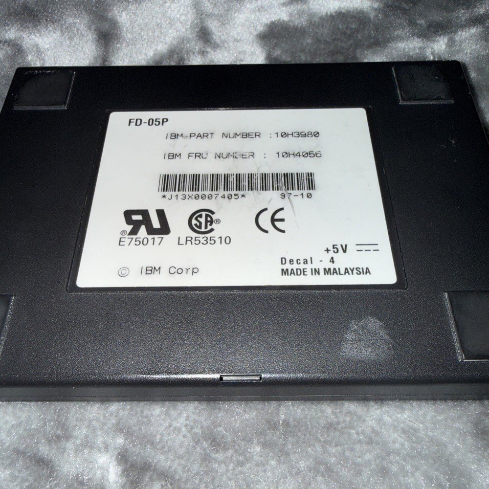 IBM Thinkpad External Floppy Disk Drive FD-05P 10H3980 W/Cable