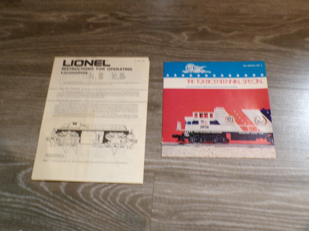 Lionel Trains - TCA Bicentennial set - UNTESTED