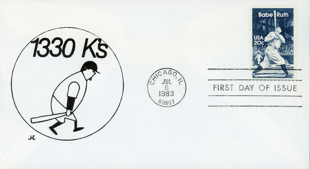 US 2046 FDC Babe Ruth Baseball John Collyer 1st Cachet