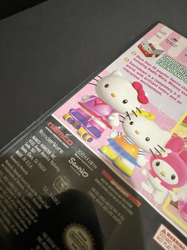 **NO GAME** Hello Kitty Roller Rescue Nintendo GameCube Original Authentic Case