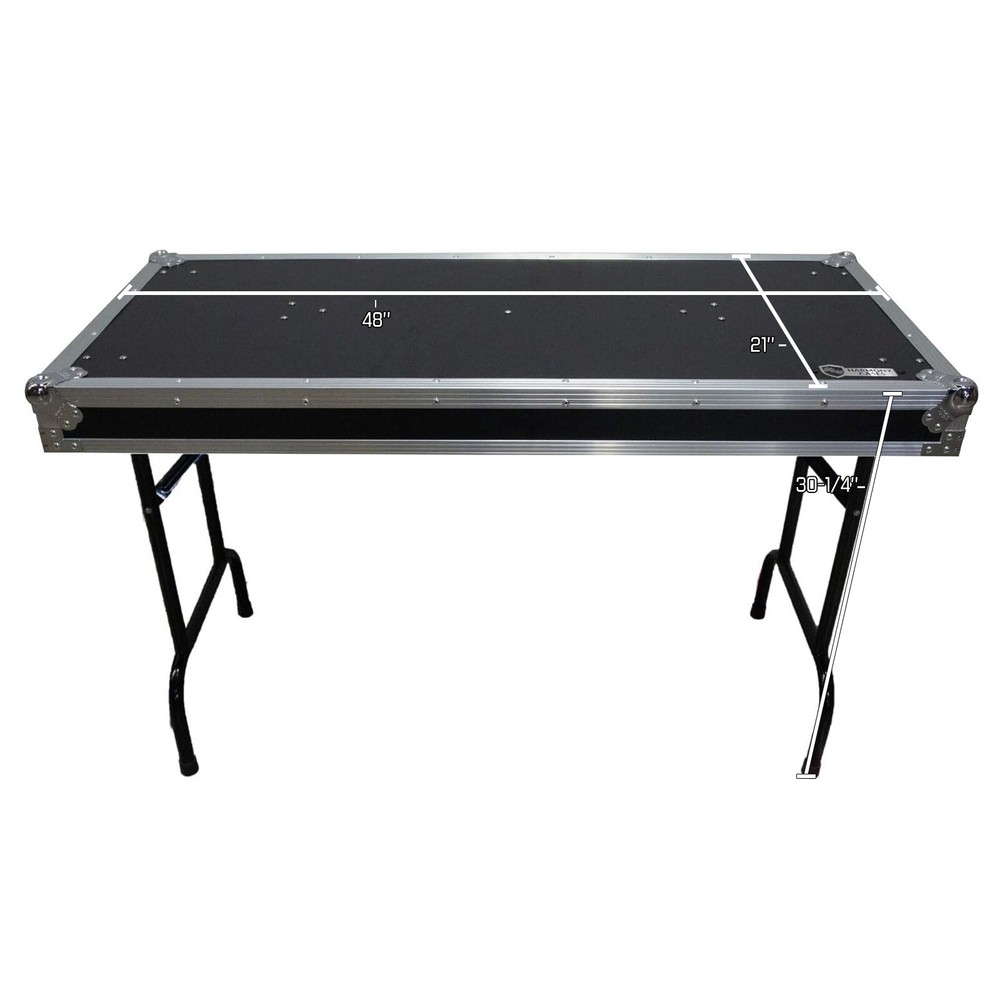 Harmony HCTABLE48 Portable 48" Wide DJ Workstation Table 30" Height Fast Setup