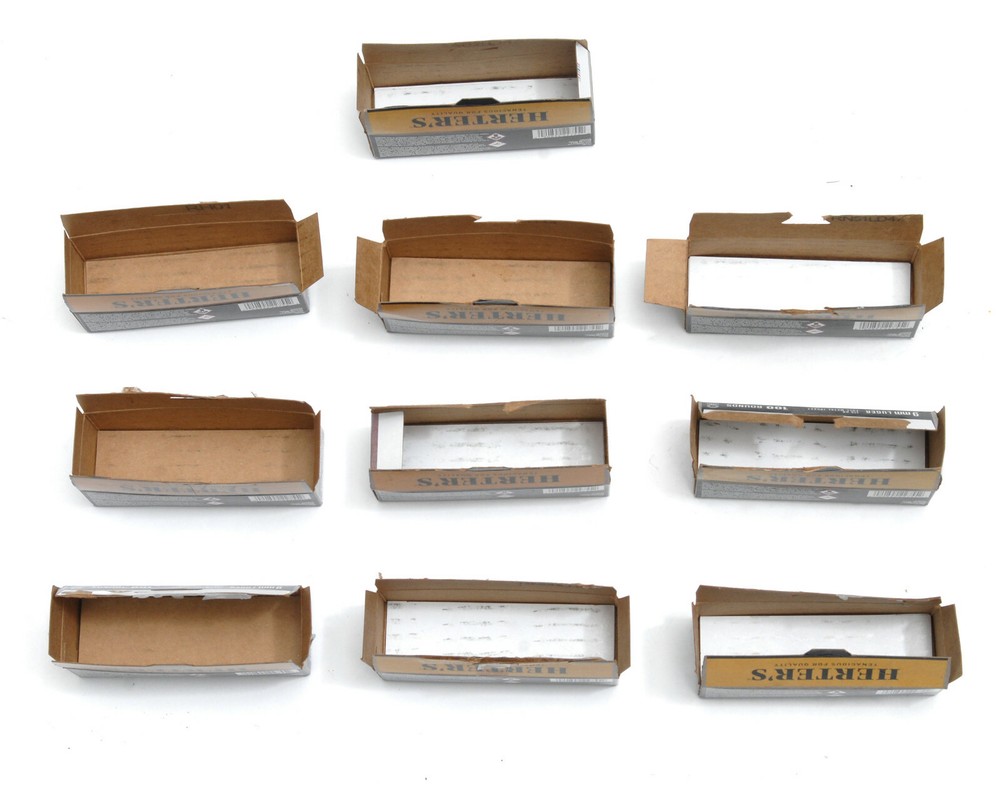 10 - Empty 100 Round 9mm Bulk Ammo Boxes - EMPTY