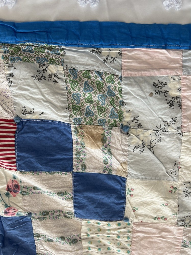 Handmade patchwork quilt in Americana style