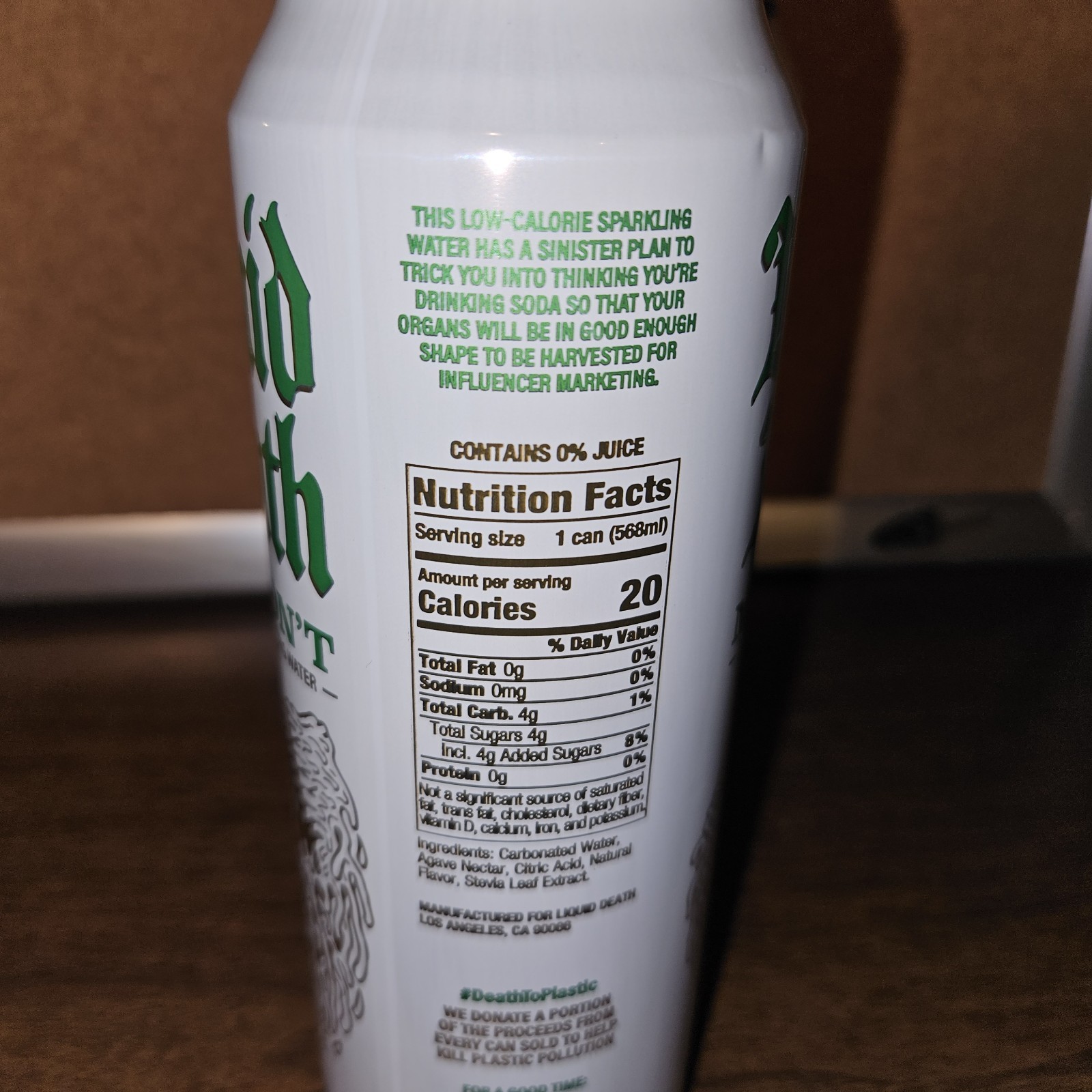 2x Liquid Death Mtn Don't Soda Flavored Sparkling Water 19.2oz Cans Mountain Dew