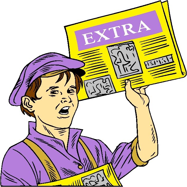 30 Custom Purple Retro Newspaper Boy Personalized Address Labels