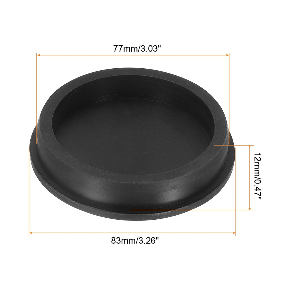 83x12x77mm High Temp Silicone Plug T Shape Rubber Stopper, Black