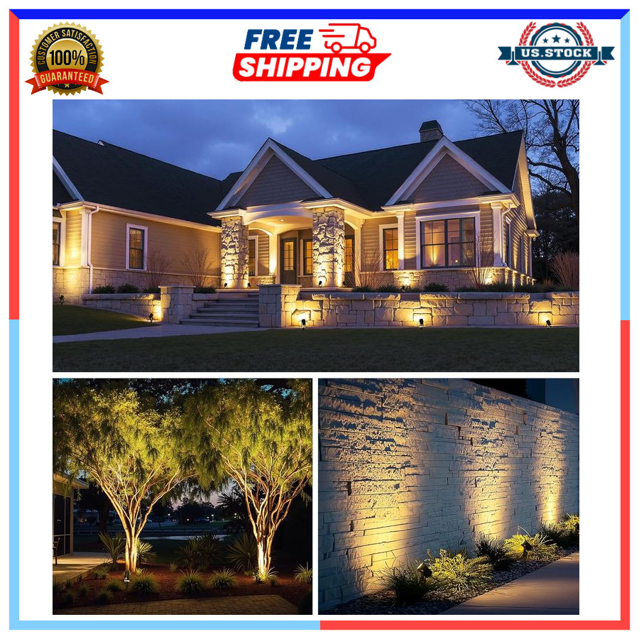 8-Pack Low Voltage Landscape Lighting Kit with 60W Transformer & 65ft Wire