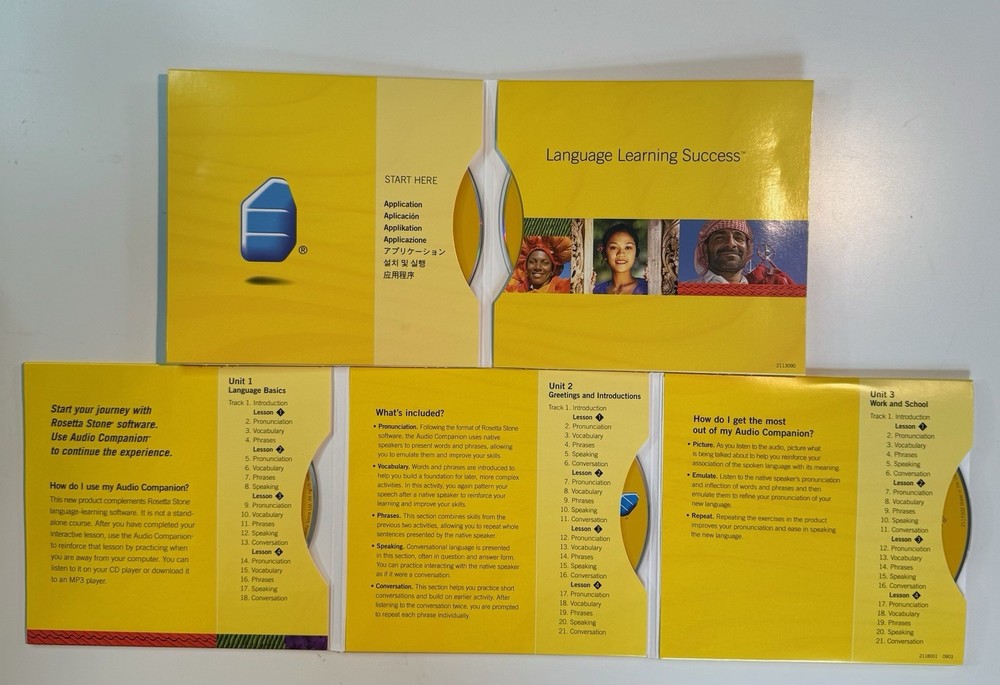 rosetta stone french level 1 language learning software.