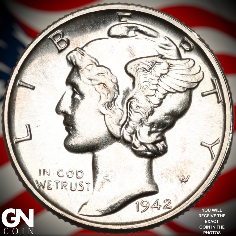 1942 PROOF Mercury Dime A9165