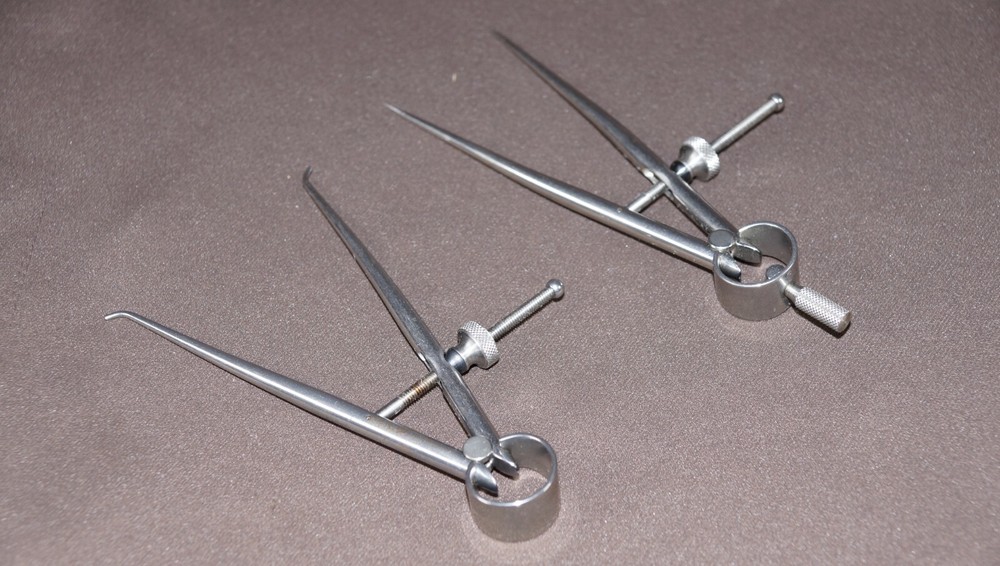 Starrett 2 Piece Round Leg Spring Inside Caliper & Divider Set 4"