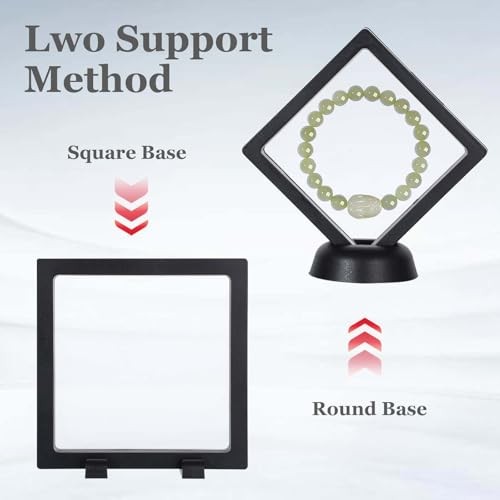 12 Pcs 3D Floating Frame Display Case, Challenge Coin Display Stand Holder