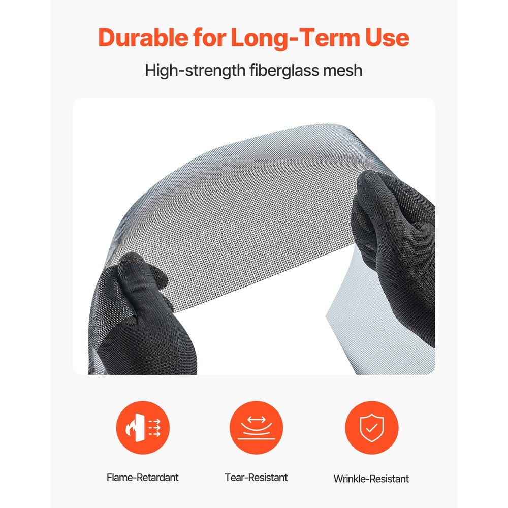 Window Screen Replacement 100 ft × 48 in Window Screen Mesh DIY Adjustable