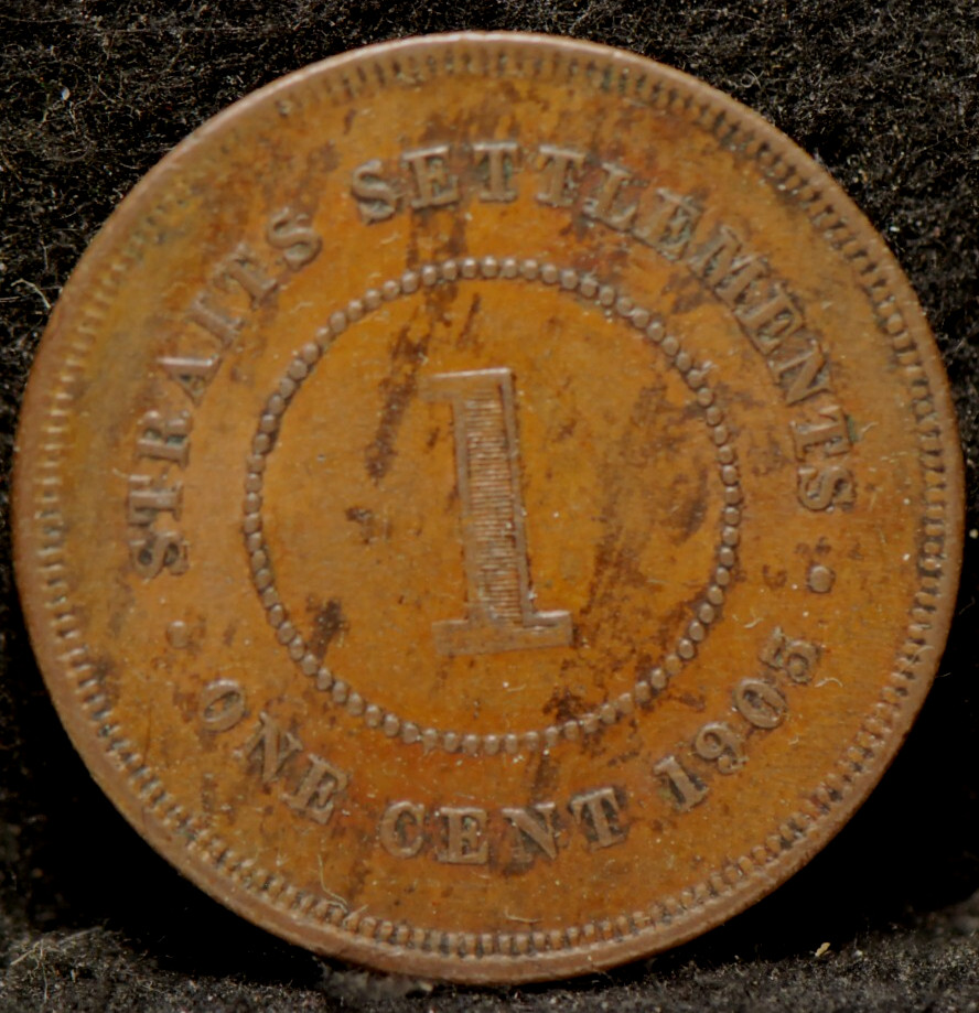 Straits Settlements 1903 Cent, KM19, VF-EF, tiny die break, 4-27