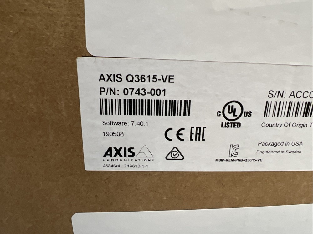 AXIS Q3615-VE PTZ Network Camera