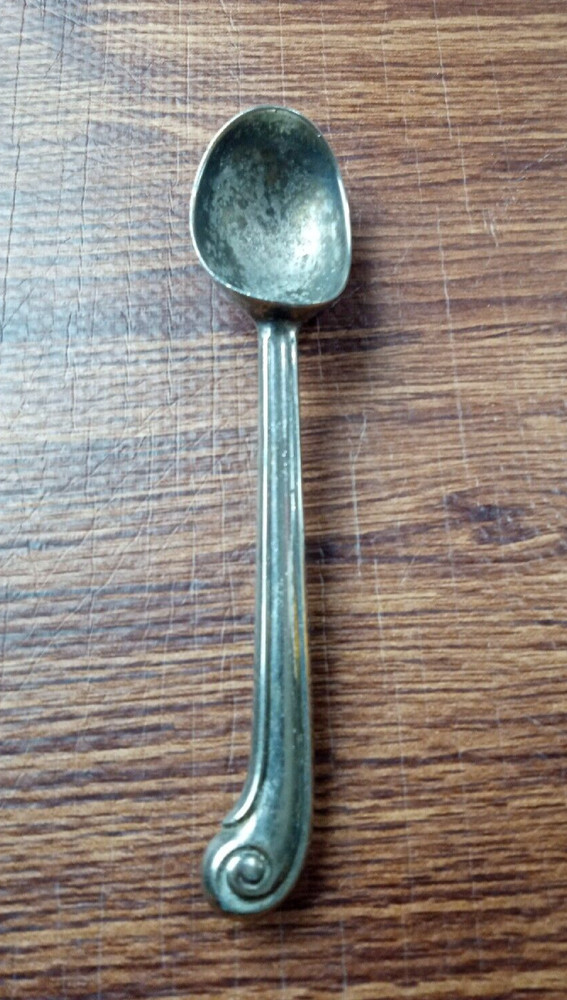 Vintage Sheffield Silverplate Ice Cream Melon Scoop Utensil Swirl Wave Handle