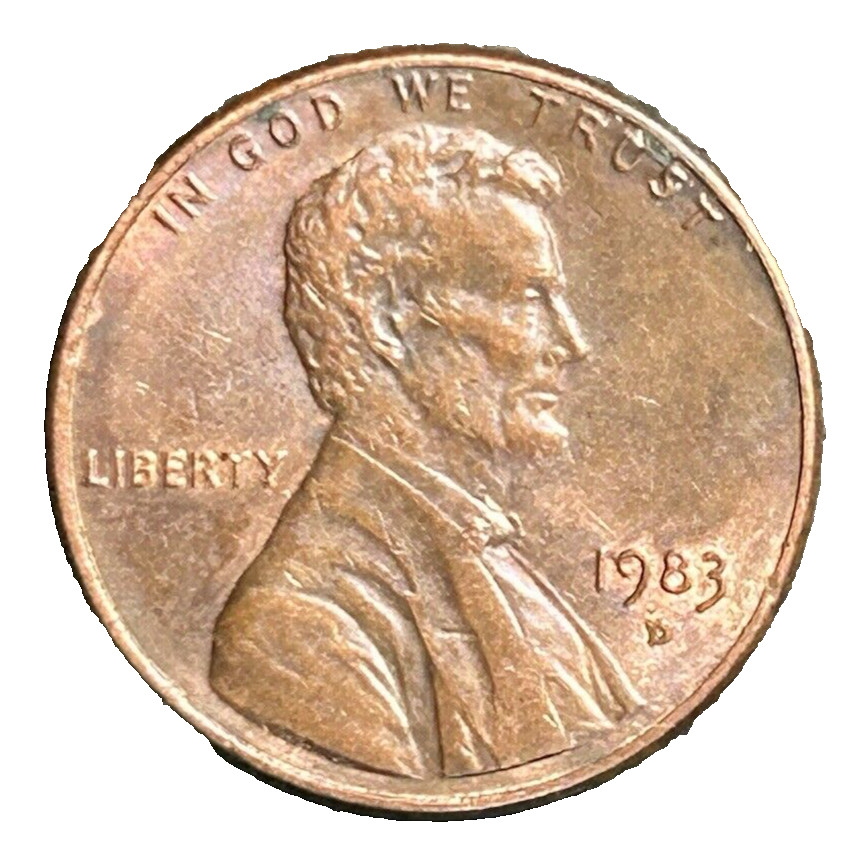 1983 D Cent Error On Reverse ( Cent spelled CEWT )