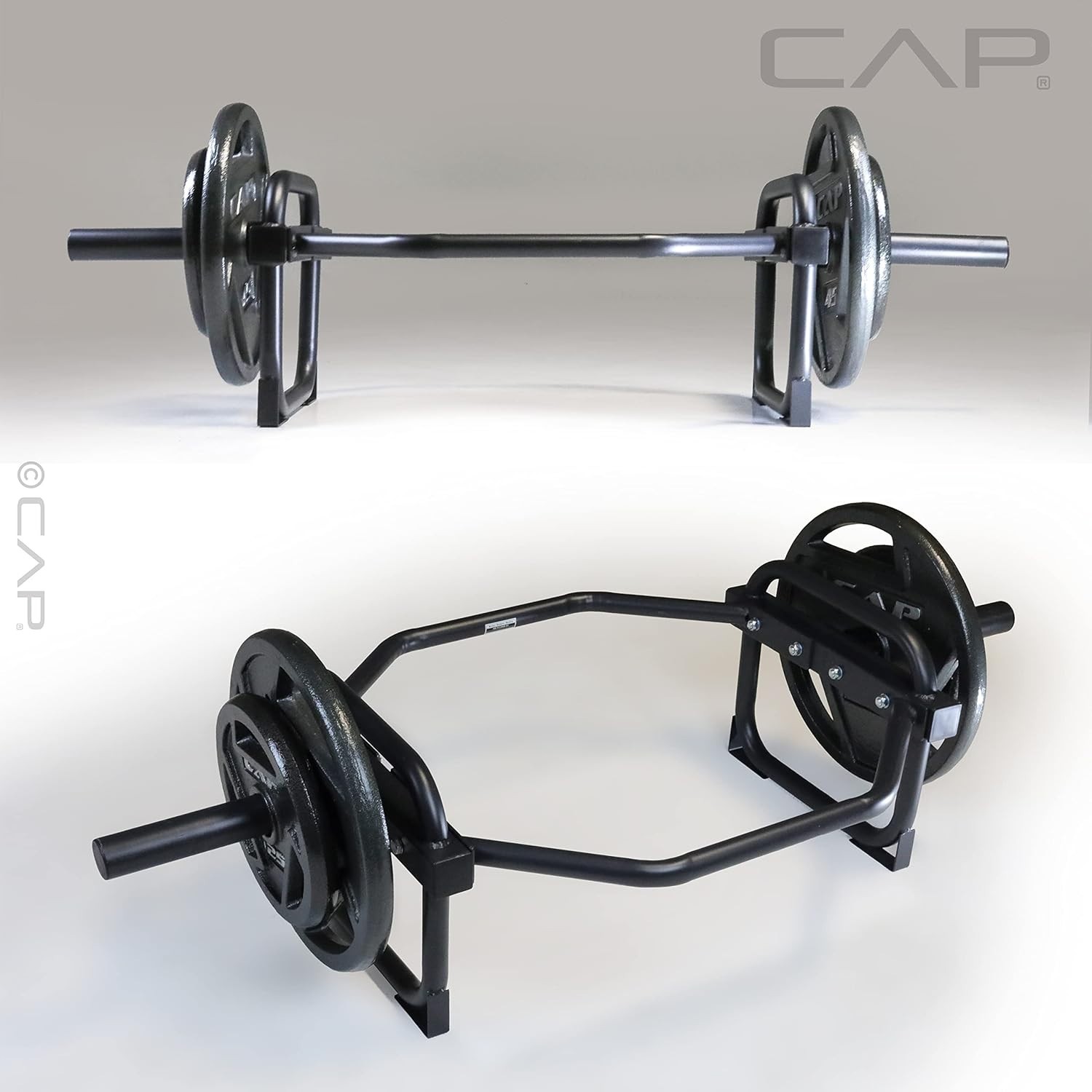 CAP Barbell Olympic Trap Bar and Shrug Bar for Deadlifts