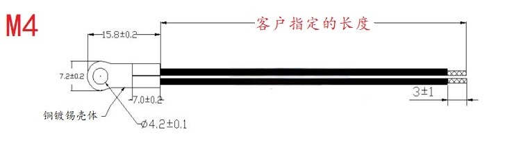 10Pcs wire lug temperature sensor thread NTC thermistor 5/10/50/100 1% 3950B