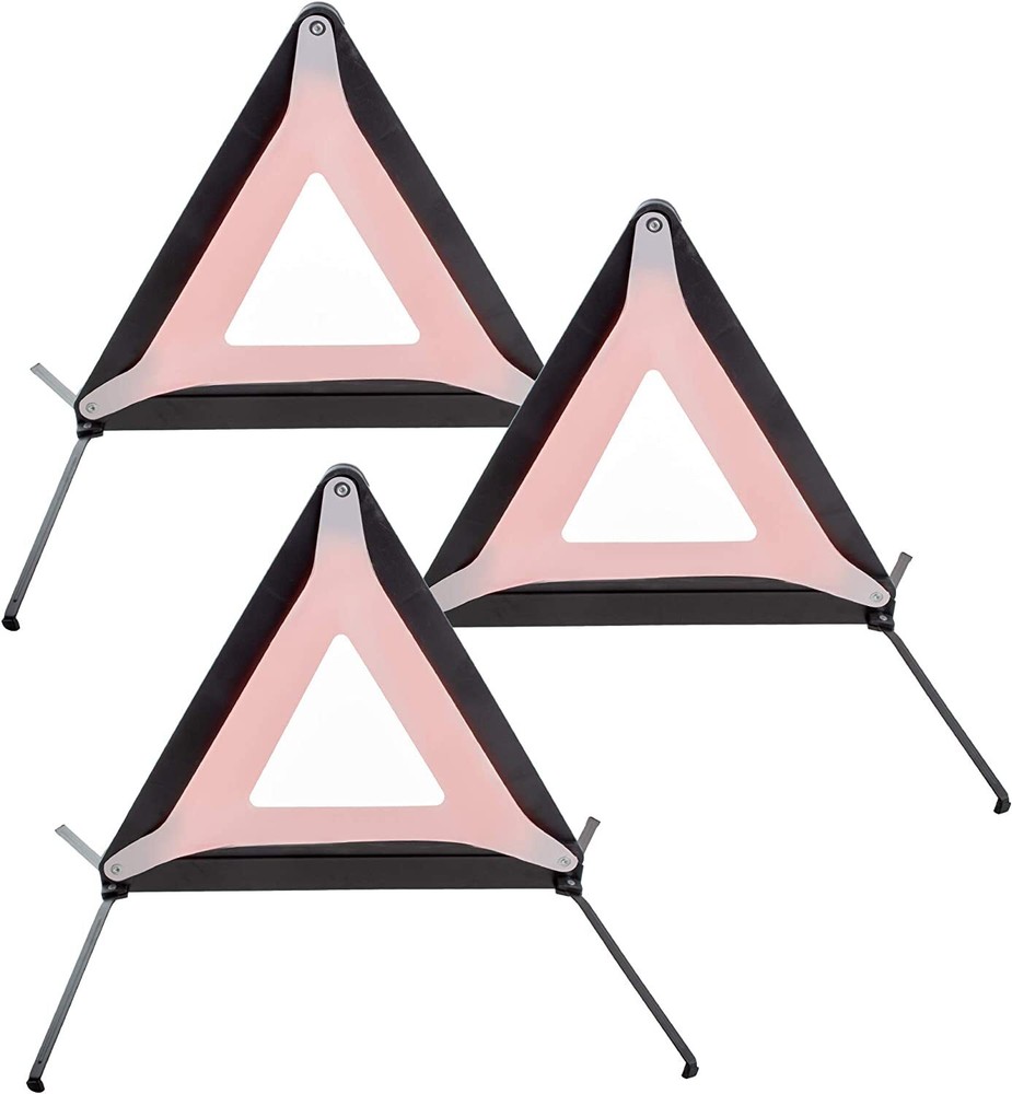 3Pcs Triangle Warning Frame Triangle Emergency Warning Triangle Reflector Safety