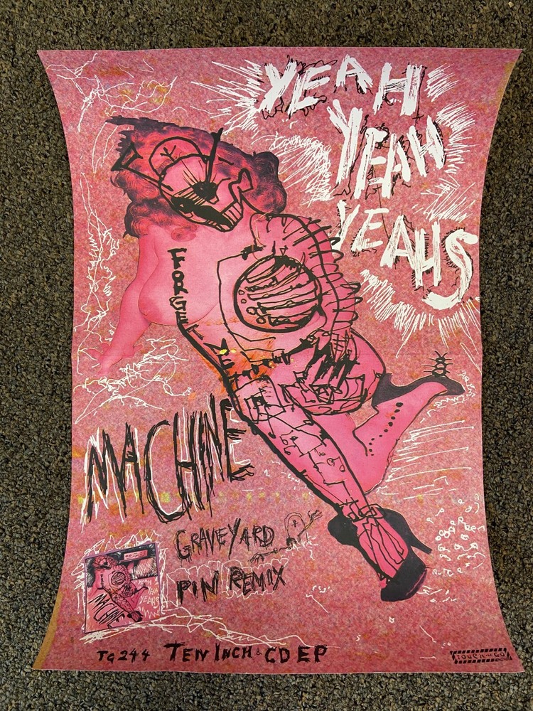 2002 YEAH YEAH YEAHS Machine Promo Poster Touch and Go
