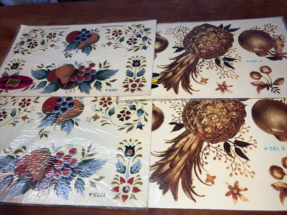 4  vintage kitchen decals