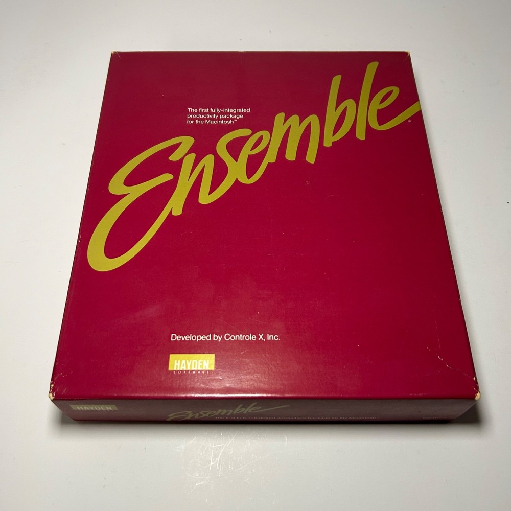 Ensemble for Macintosh Controle X Hayden Software 1985 3.5" Floppy Disk